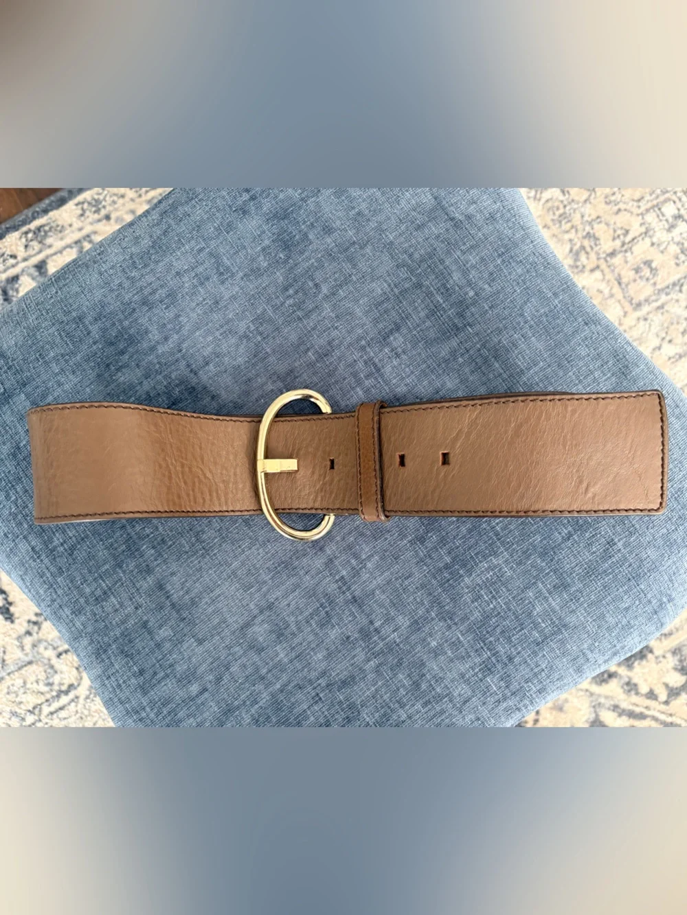 Banana Republic Taupe Brown Leather Belt Size S Made in Italy